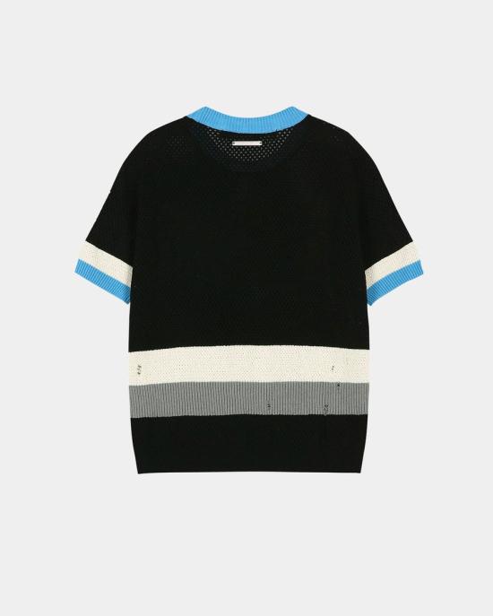 26SS 앤더슨벨 반팔 티셔츠 atb1541m BLACK BLUE DOM - ANDERSSON BELL