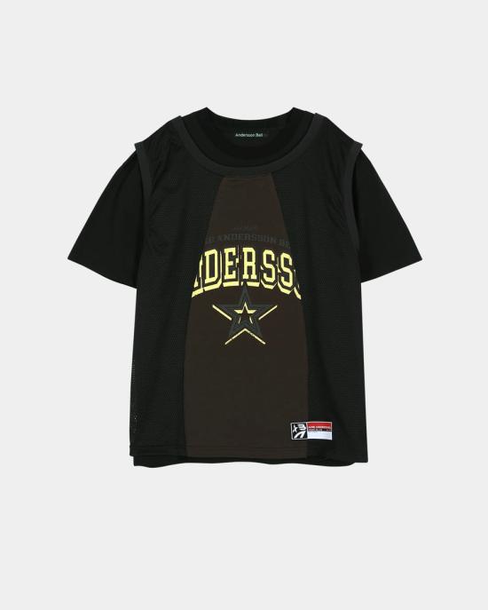 26SS 앤더슨벨 반팔 티셔츠 atb1429m BLACK BROWN DOM