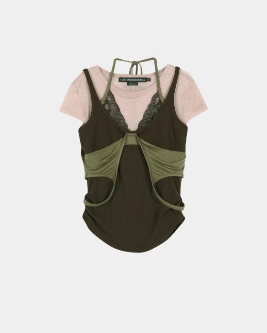 26SS 앤더슨벨 반팔 티셔츠 atb1557w PINK BROWN DOM