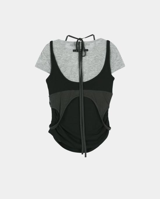 26SS 앤더슨벨 반팔 티셔츠 atb1556w GREY BLACK DOM - ANDERSSON BELL