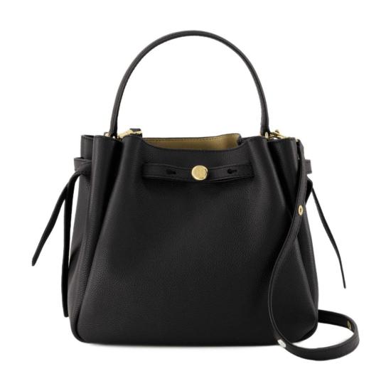  토리버치 토트백 로미 페블드 퍼스 블랙 - TORY BURCH