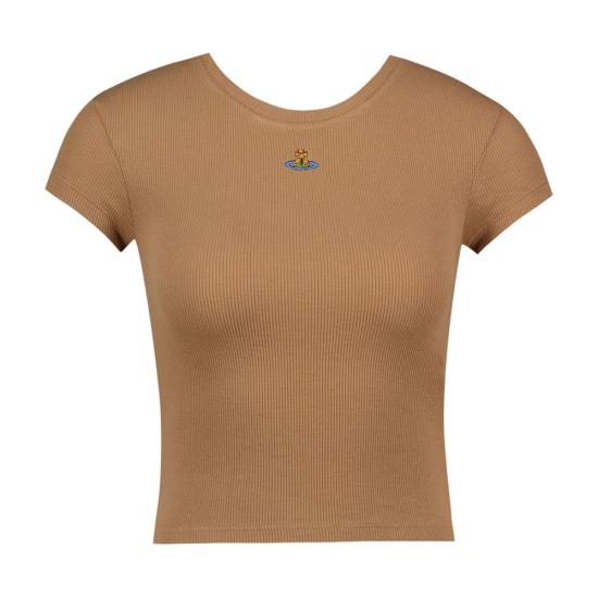 26FW 비비안웨스트우드 베이비 페루 티셔츠 1G010019 J00BO D401 brown