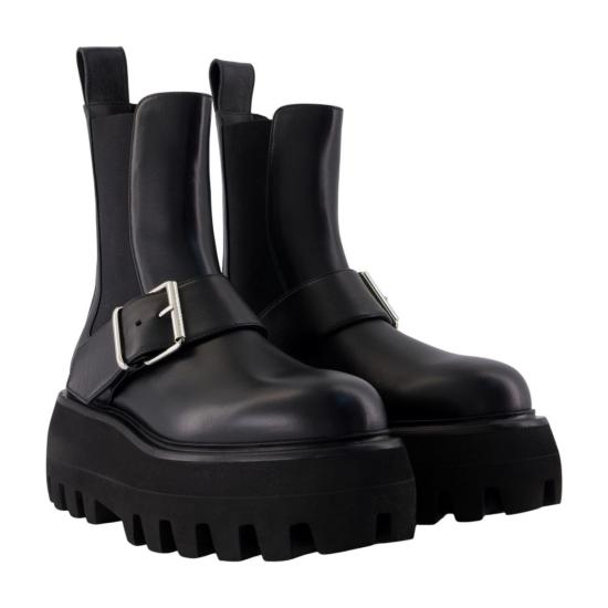  알렉산더 맥퀸 부츠 하이앵클  블랙 - ALEXANDER MCQUEEN
