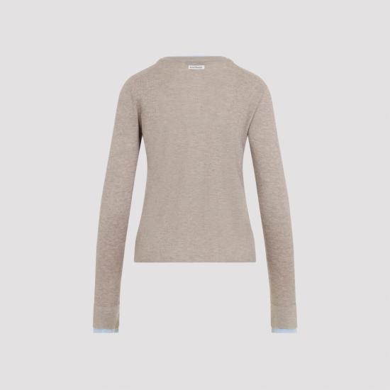 26FW 아크네 스튜디오 플래킷 레이어드 가디건 A60693 BX2 BEIGE LIGHT BLUE - ACNE STUDIOS