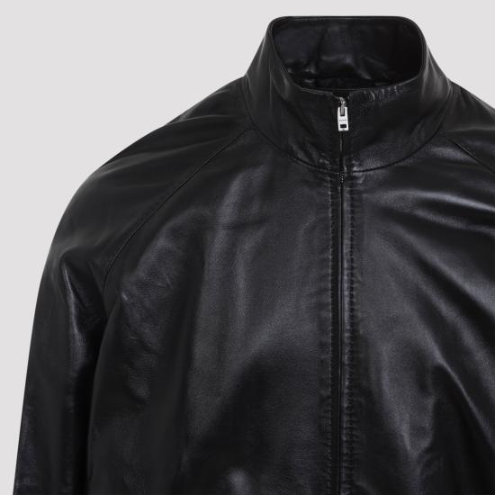 26FW 아크네 스튜디오 레더 자켓 B70168 900 BLACK - ACNE STUDIOS