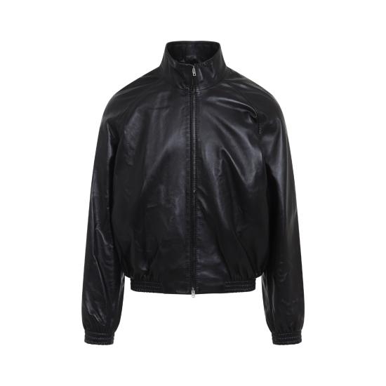 26FW 아크네 스튜디오 레더 자켓 B70168 900 BLACK - ACNE STUDIOS