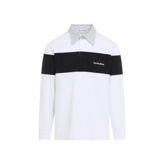 26FW 아크네 스튜디오 폴로 티셔츠 BI0226 AL4 WHITE BLACK - ACNE STUDIOS