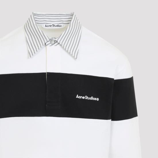 26FW 아크네 스튜디오 폴로 티셔츠 BI0226 AL4 WHITE BLACK - ACNE STUDIOS