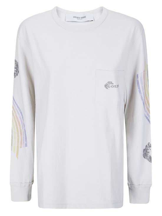 26FW 골든구스 긴팔 티셔츠 GUP02765P002628 12539 DARK HERITAGE WHITE
