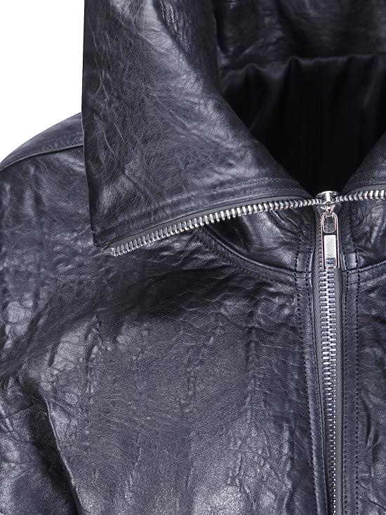 26FW 릭 오웬스 가죽 자켓 RP02F5714 09 BLACK - RICK OWENS