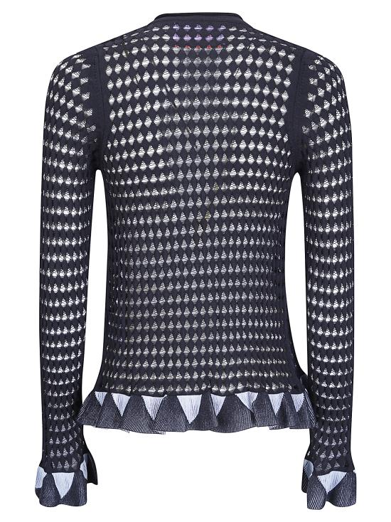26FW 라 더블제이 가디건 PUL0377KNI211VA500 BL03 MULTICOLOR BLACK WHITE LIGHT BLUE - LA DOUBLEJ