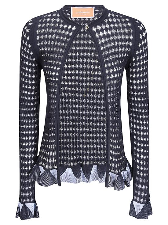 26FW 라 더블제이 가디건 PUL0377KNI211VA500 BL03 MULTICOLOR BLACK WHITE LIGHT BLUE