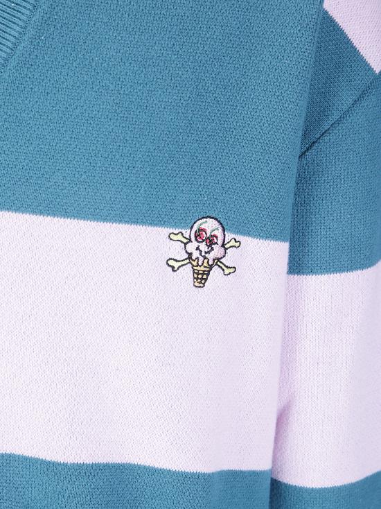 26FW 아이스크림 가디건 ICKN26225 PNKGRNSTR PINK GREEN STRIPE - ICECREAM