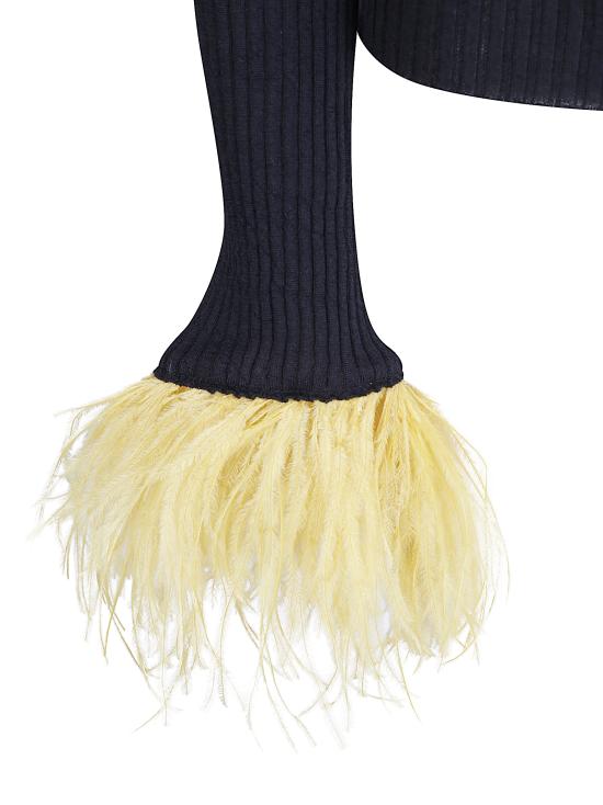 26FW 라 더블제이 긴팔 티셔츠 PUL0167KNI091VA195 BL01 BLACK - LA DOUBLEJ