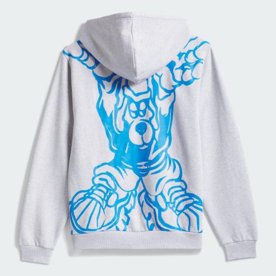  아디다스 자켓 KC6307 Light Grey Heather Lucid Ray Blue DOM - ADIDAS