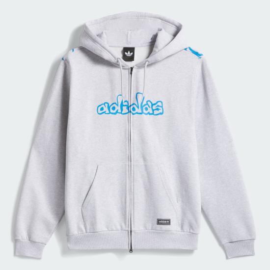  아디다스 자켓 KC6307 Light Grey Heather Lucid Ray Blue DOM