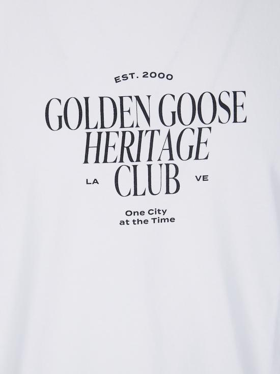 26FW 골든구스 반팔 티셔츠 GMP01220P002619 11560 HERITAGE WHITE - GOLDEN GOOSE