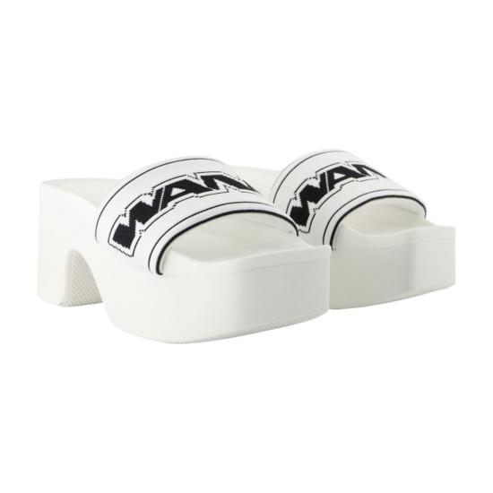  알렉산더 왕 샌들 아우 웨빙 플랫폼  화이트 - ALEXANDER WANG