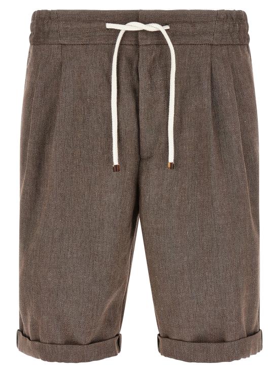 26FW 브루넬로 쿠치넬리 숏팬츠 MZ408U0020C009 Brown