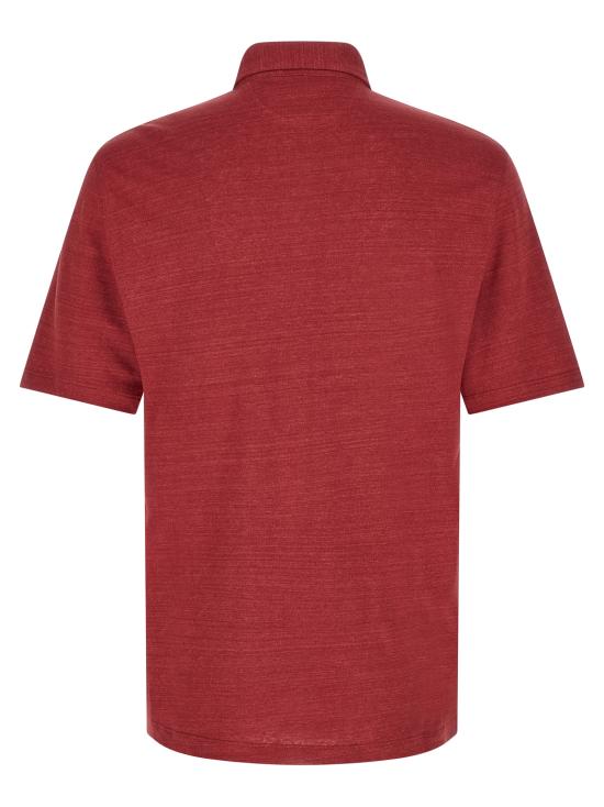 26SS 브루넬로 쿠치넬리 저지 폴로 셔츠 MR8273915C034 Red - BRUNELLO CUCINELLI