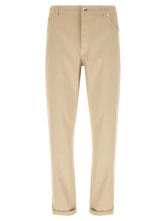 26FW 브루넬로 쿠치넬리 스트레이트 팬츠 Y277PD3210C6233 Beige