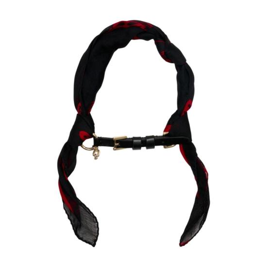  알렉산더 맥퀸 머플러/스카프 스컬 링 랩 스카프 블랙 - ALEXANDER MCQUEEN