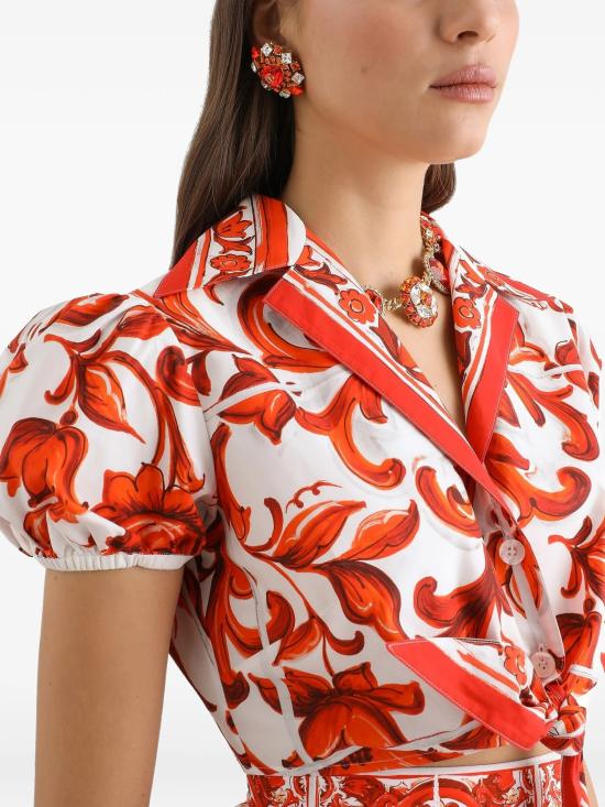 26FW 돌체앤가바나 블라우스 F5T66TGDDRDS9000 NARANJA - DOLCE & GABBANA