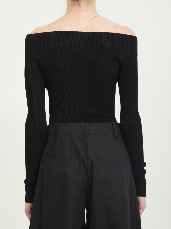 26SS 알라이아 긴팔 티셔츠 AA9B0342K017A995 NEGRO - ALAIA