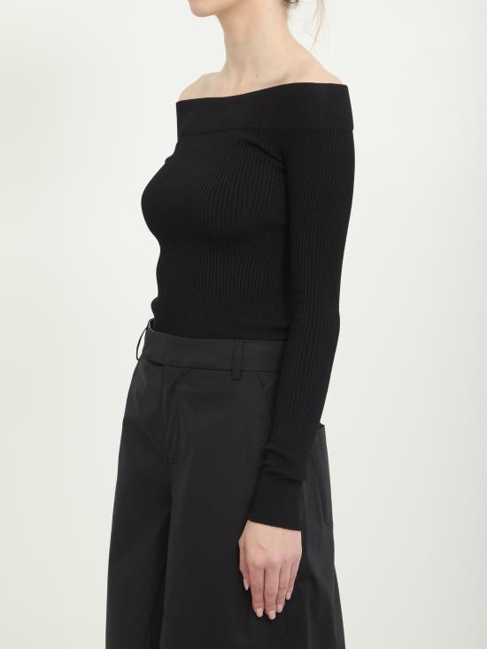 26SS 알라이아 긴팔 티셔츠 AA9B0342K017A995 NEGRO - ALAIA
