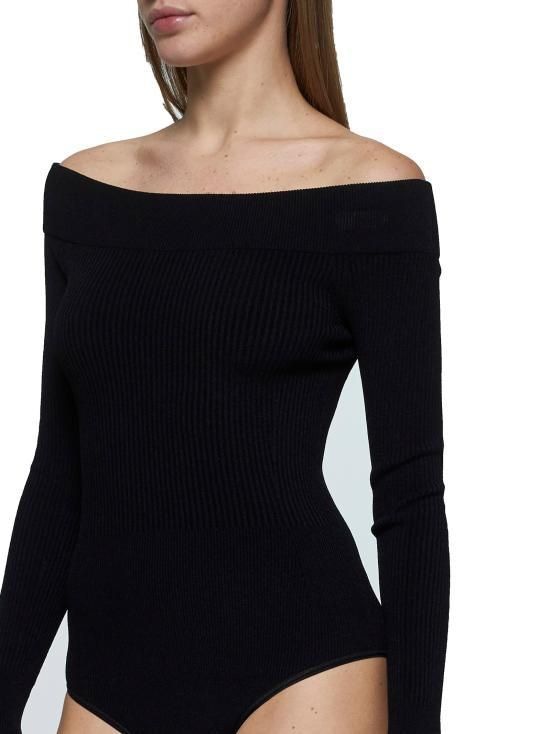 26SS 알라이아 긴팔 티셔츠 AA9B0342K017A995 NEGRO - ALAIA