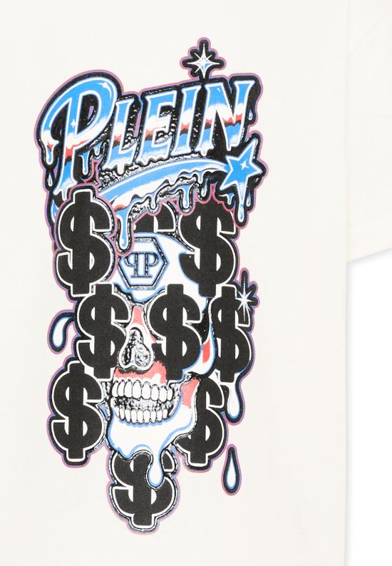 26FW [키즈] 필립 플레인 티셔츠 F6PHJBTH164 002 IVORY - PHILIPP PLEIN