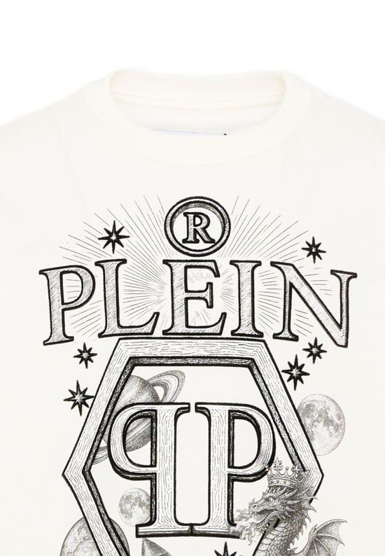 26FW [키즈] 필립 플레인 티셔츠 F6PHJBTH124 002 IVORY - PHILIPP PLEIN