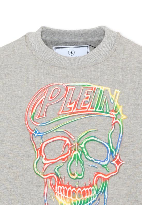26FW [키즈] 필립 플레인 니트/스웻셔츠 F6PHJBSW166 107 GREY - PHILIPP PLEIN