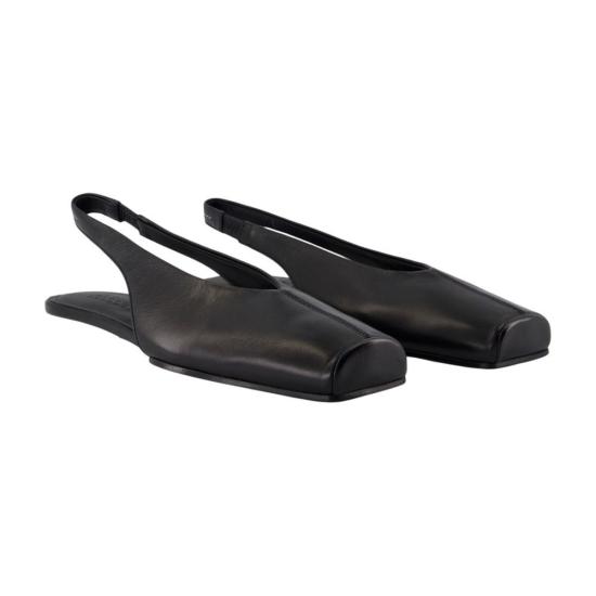  MM6 메종마르지엘라 플랫 슈즈 Mm6 메종 마르지엘라 양가죽  블랙 - MM6 MAISON MARGIELA