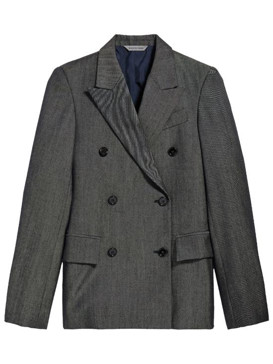 26FW 발렌시아가 더블 브레스티드 테일러드 자켓 872296 TUT44 4100 DARK NAVY