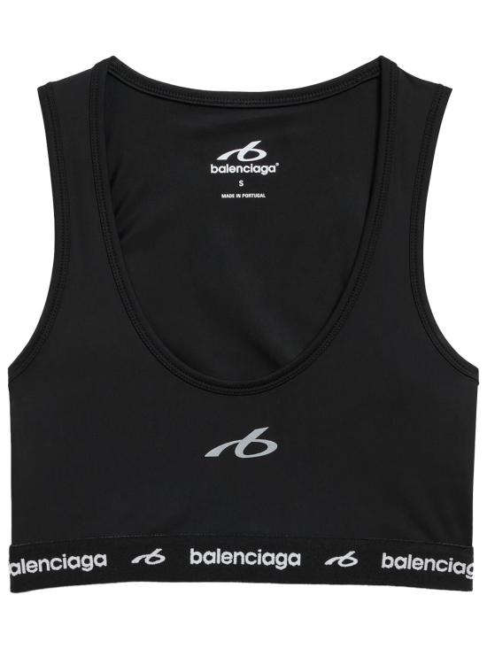 26FW 발렌시아가 테크웨어 브라 탱크 탑 A0023Q TUVN7 1000 BLACK