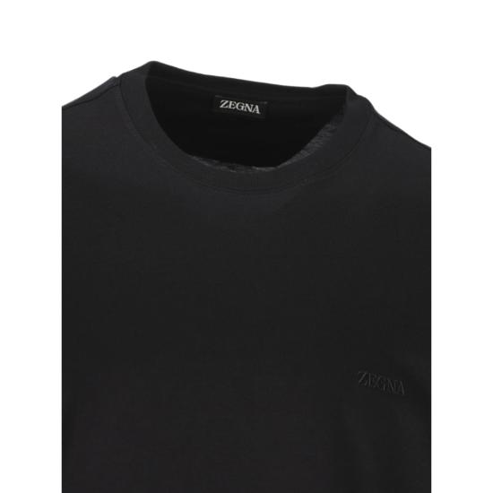 26FW 에르메네질도제냐 반팔 티셔츠 RUI360A4 I765 K09 BLACK - ERMENEGILDO ZEGNA