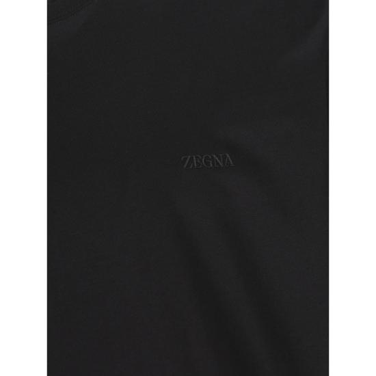 26FW 에르메네질도제냐 반팔 티셔츠 RUI360A4 I765 K09 BLACK - ERMENEGILDO ZEGNA