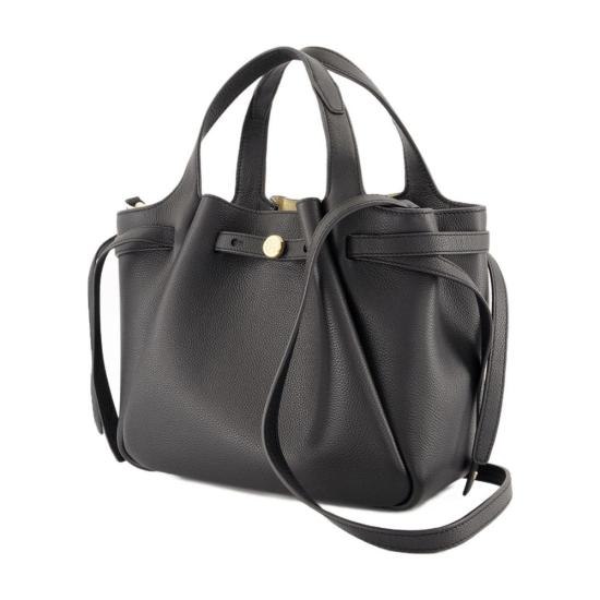 토리버치 토트백 로미 페블드 사첼 백 블랙 - TORY BURCH