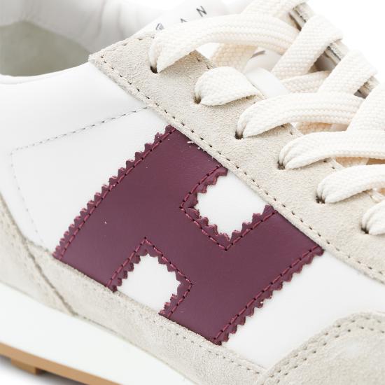 26FW 호간 스니커즈 HXW7270GH00 UHC9998 BIANCO BURGUNDY - HOGAN