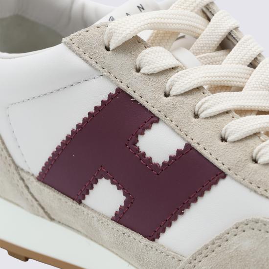 26FW 호간 스니커즈 HXW7270GH00 UHC9998 BIANCO BURGUNDY - HOGAN