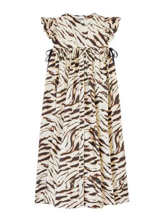 26FW 가니 미디 스커트 A1030624135 Animal Print