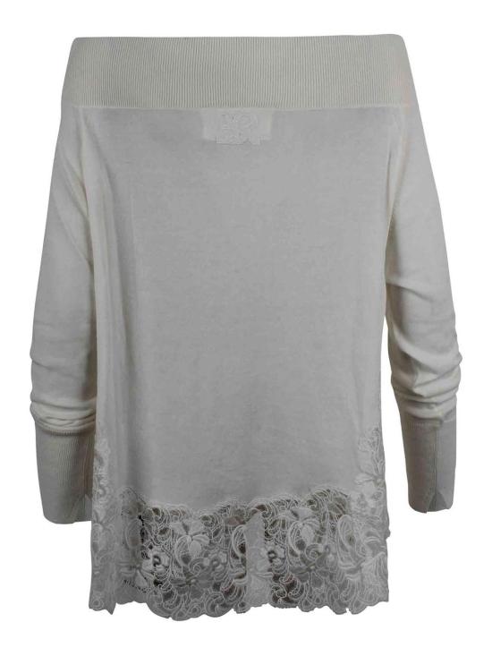 26SS 에르마노 설비노 긴팔 티셔츠 D485M309LAPYOJ10602 White - ERMANNO SCERVINO