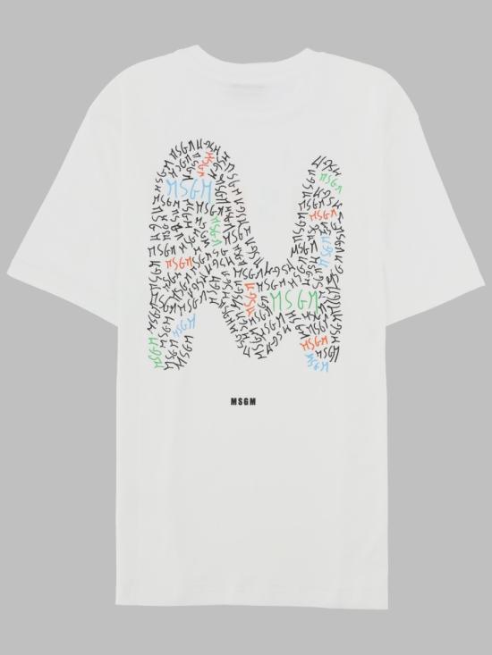 26SS [키즈] 엠에스지엠 티셔츠 S6MSJBTH232K 001 WHITE - MSGM