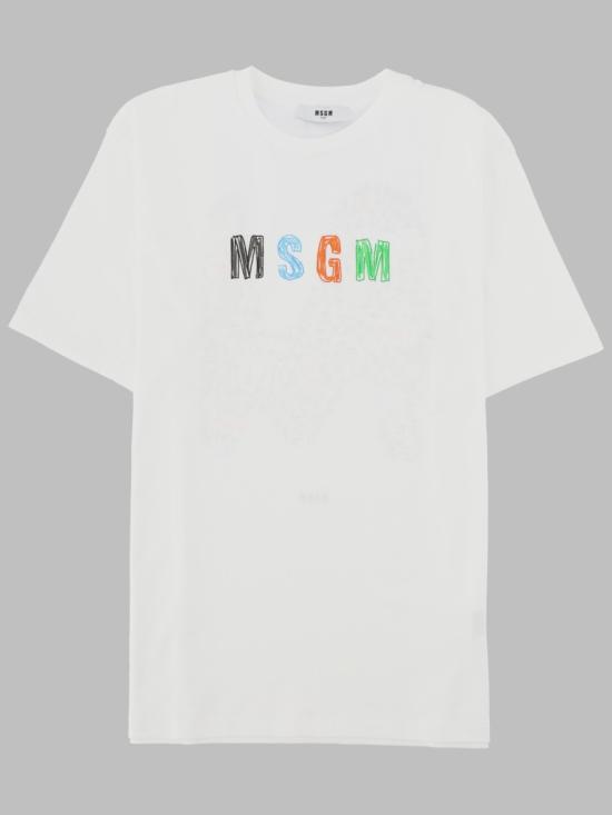 26SS [키즈] 엠에스지엠 티셔츠 S6MSJBTH232K 001 WHITE