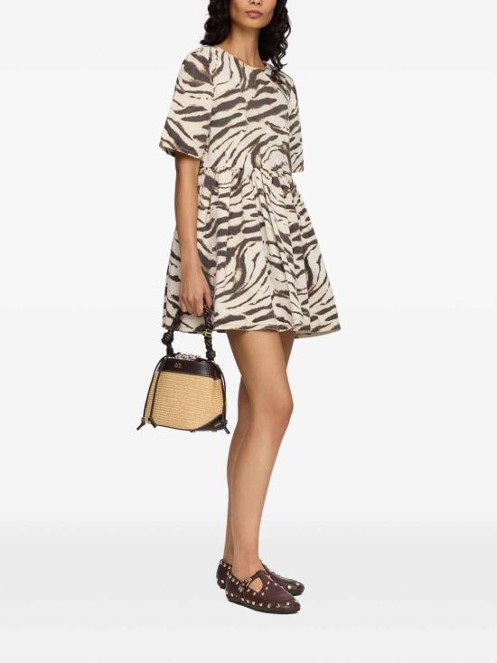 26FW 가니 숏 원피스 A1030636135 Animal Print - GANNI