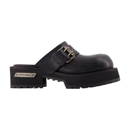 26FW 발렌시아가 뮬/슬리퍼 866571 WBEQ4 1081 BLACK