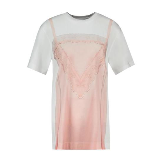 26FW 시몬로샤 반팔 티셔츠 5195P75AB 0569 WHITE SOFT PINK white