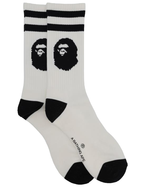 26FW 베이프 양말 001SOM301002M WHITE