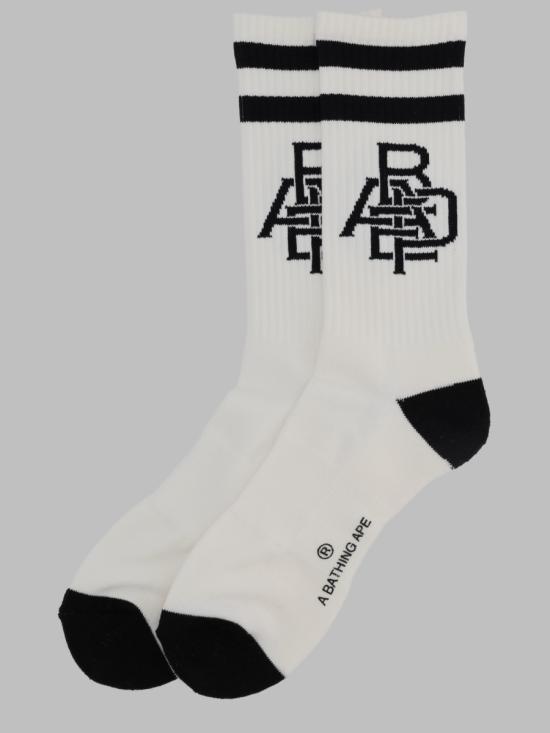 26FW 베이프 양말 001SOM301002M WHITE - BAPE